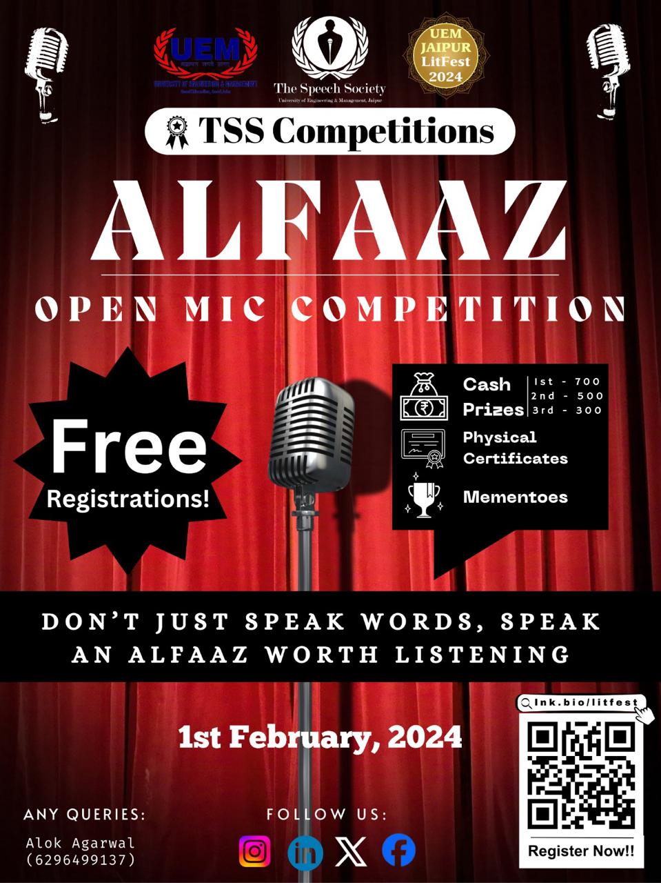 WELCOME TO UEM JAIPUR LITFEST-2024