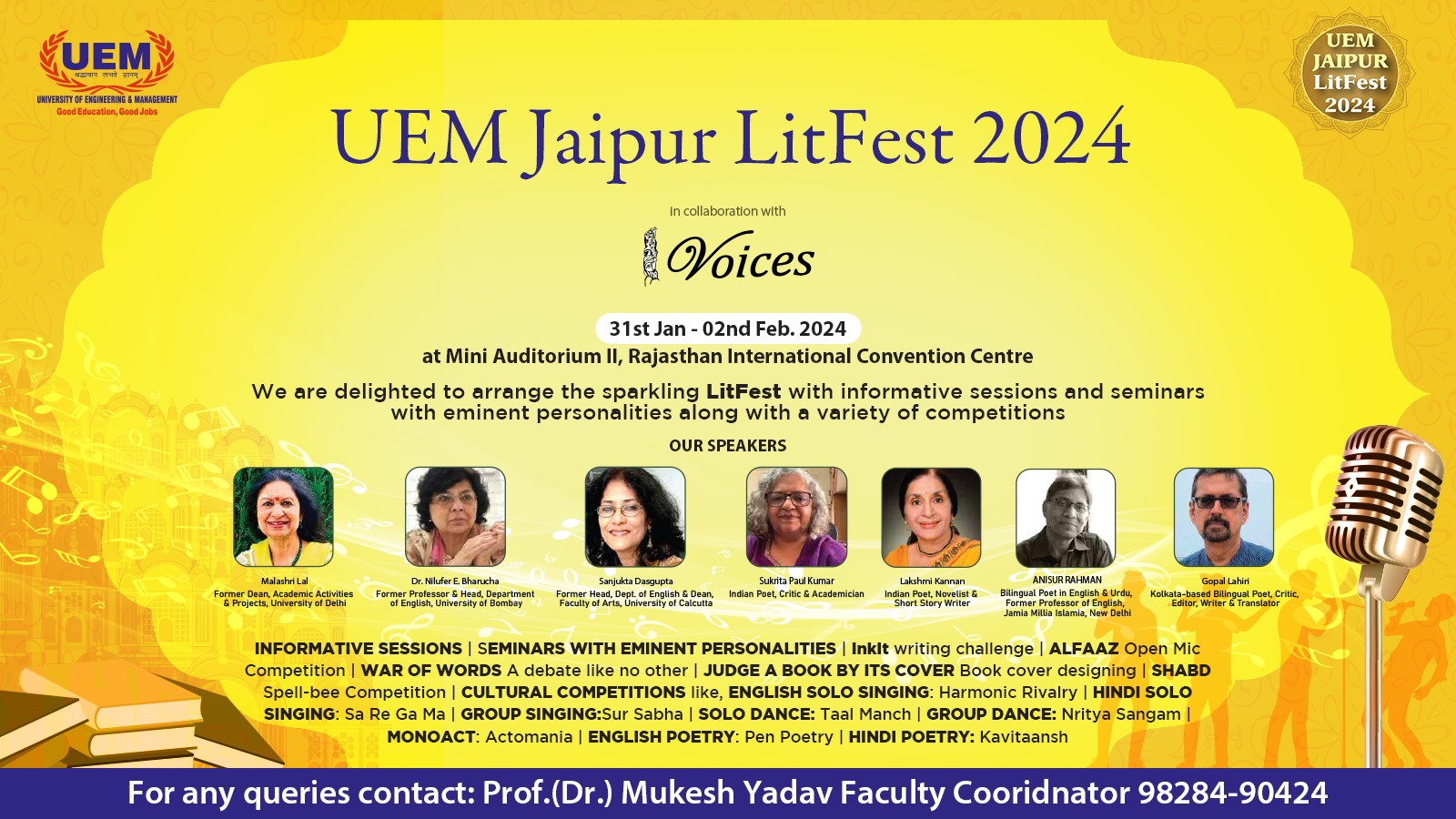 WELCOME TO UEM JAIPUR LITFEST-2024