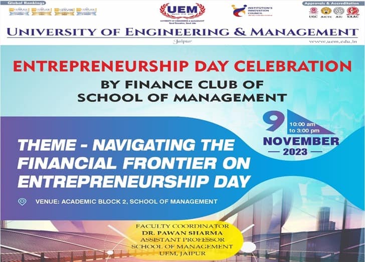 'Entrepreneurship Day' was celebrated on November 9, 2023.