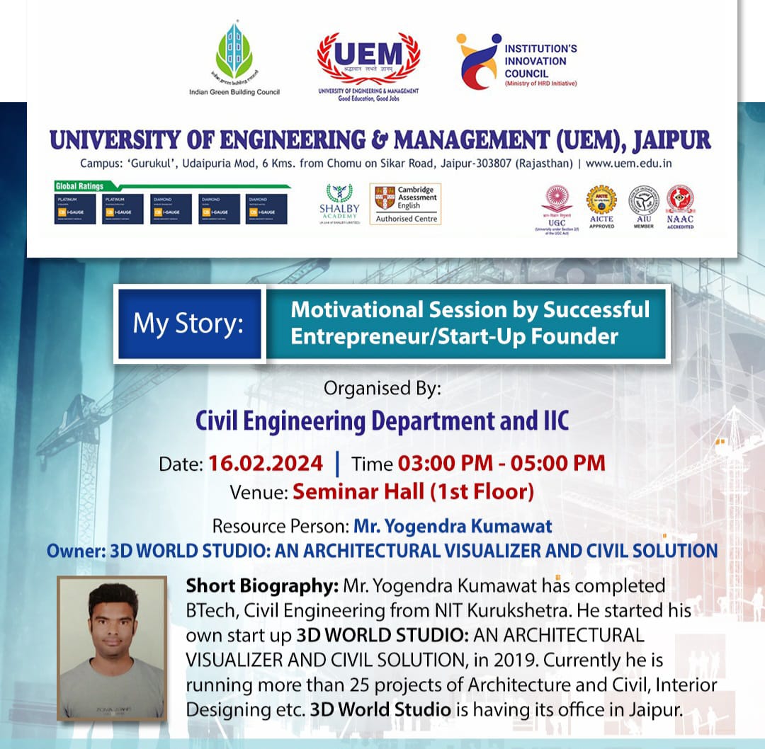 My Story. Motivational Session by Successful Entrepreneur/Start-Up Founder