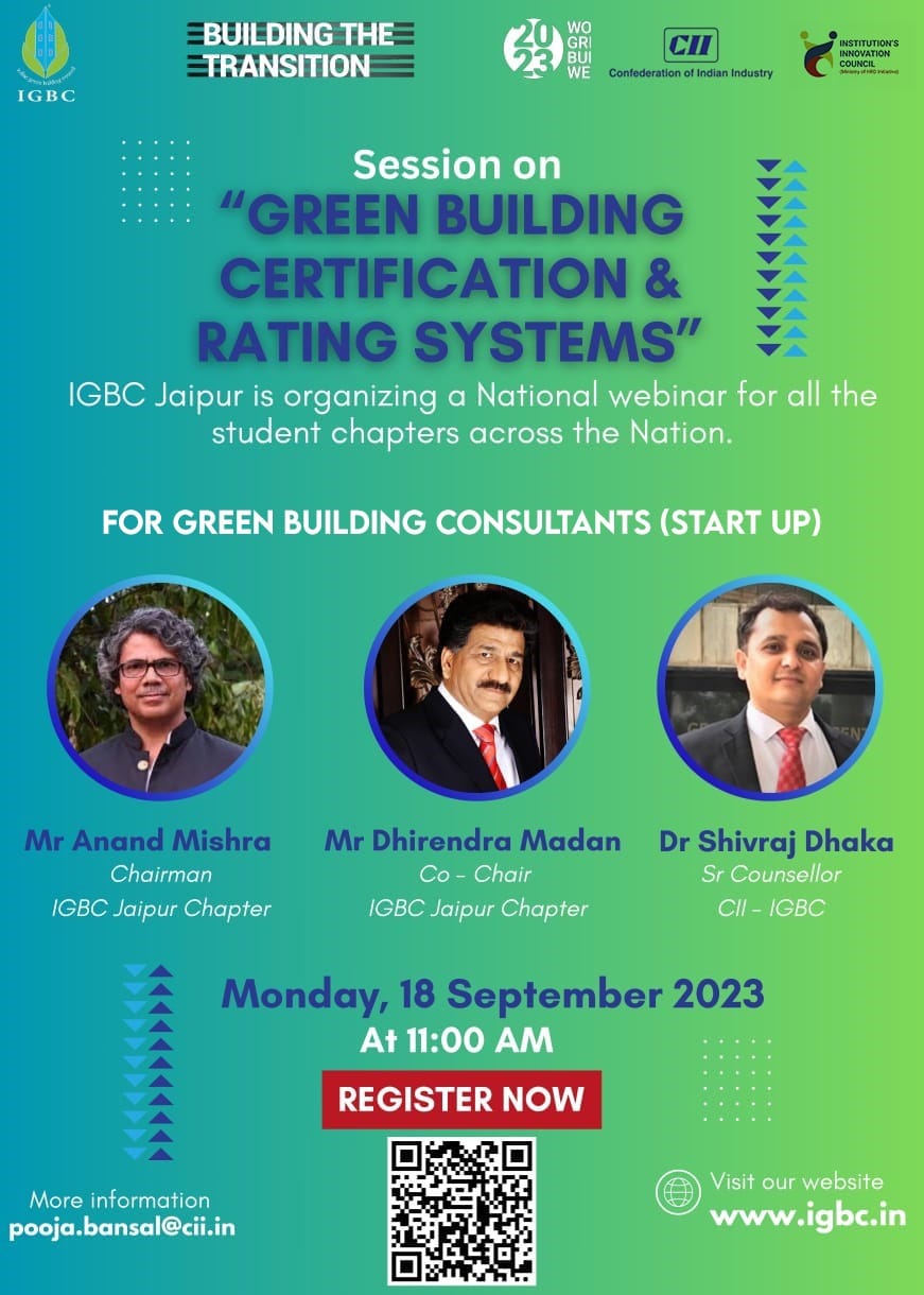 Civil Engineering Department, University of Engineering and Management, Jaipur participated in a National Webinar organised by Indian Green Building Council