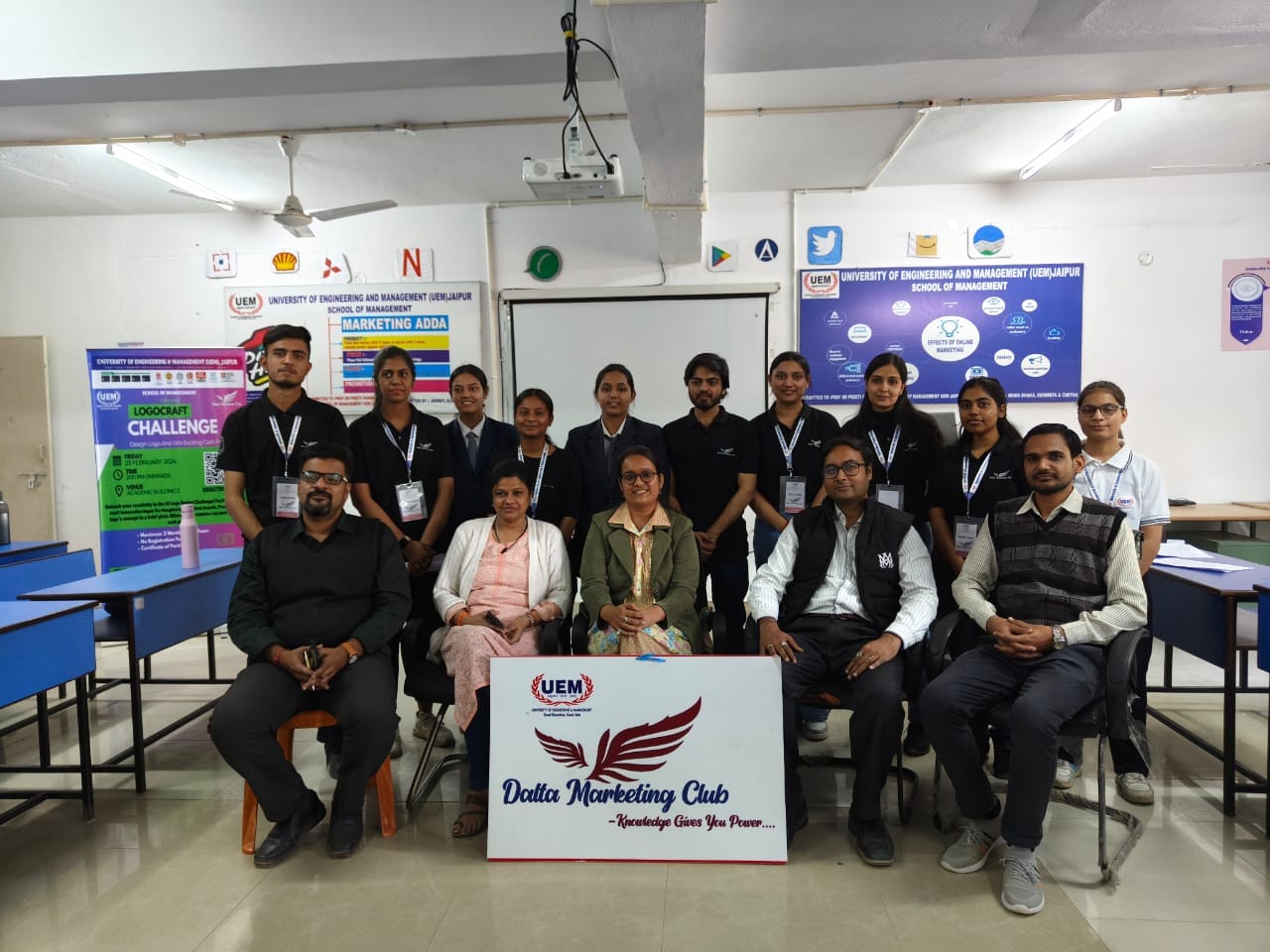 Our students of the University of Engineering & Management (UEM), JAIPUR organized the Logocraft Challenge - a logo designing competition today, initiated by the UEM Dalta Marketing Club.