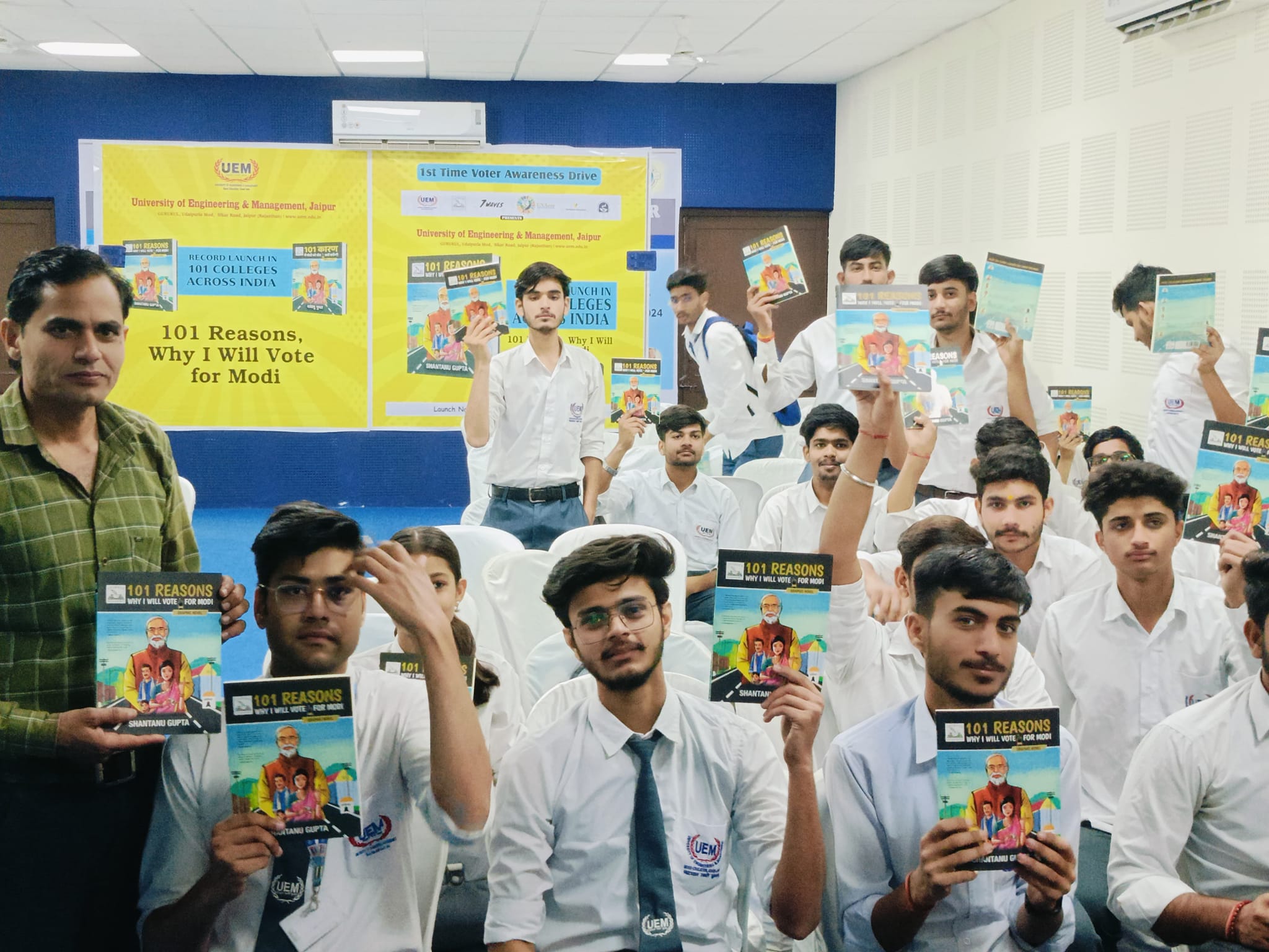 On April 5, 2024, UEM Jaipur hosted a significant event aimed at promoting voter awareness among first-time voters.