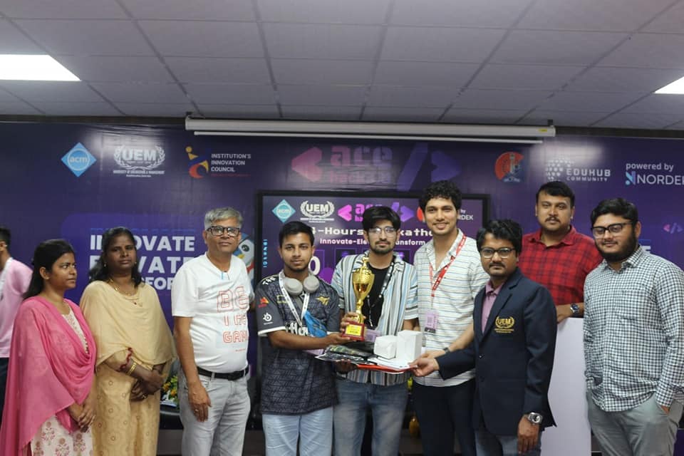 National Hackathon organized by my students and the teachers of the University of Engineering & Management (UEM), Jaipur.