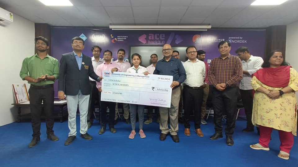 These are the moments of scholarship award ceremony at UEM JAIPUR, where we awarded scholarships to more than 100 students.