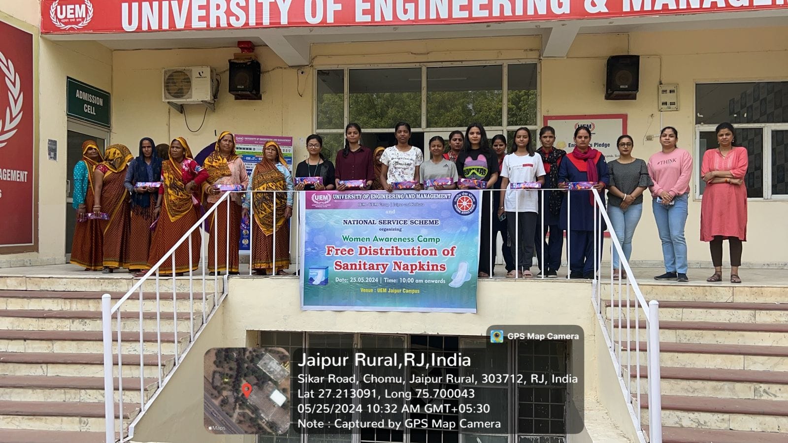 University of Engineering and Management, Jaipur hosts sanitary hygiene awareness drive.