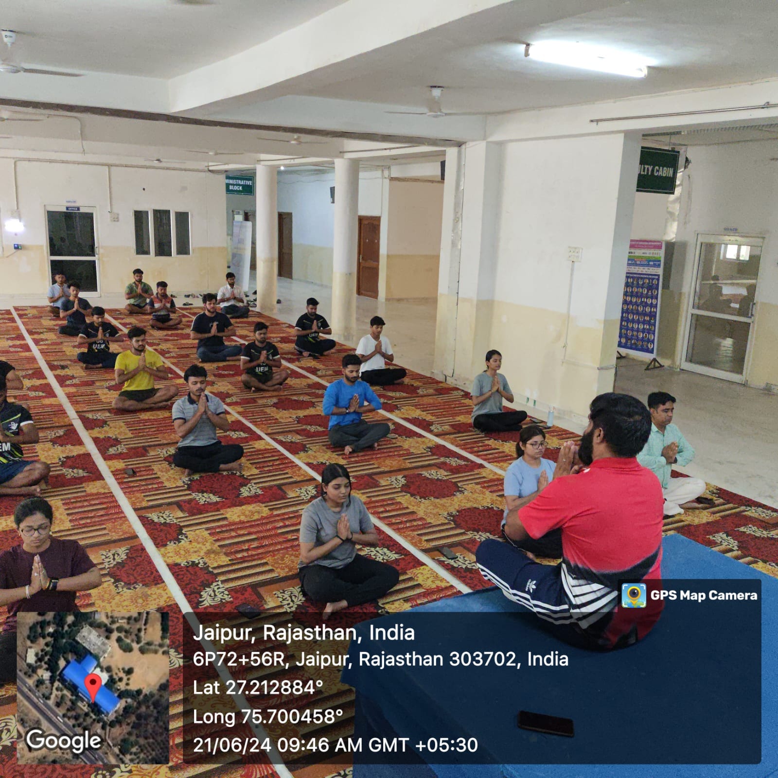 Yoga Day Celebration at UEM Jaipur.