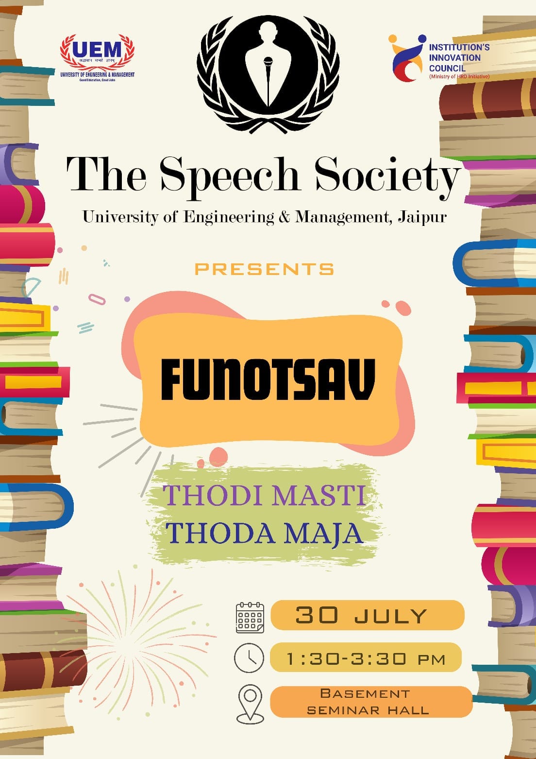 FUNOTSAV: Thodi Masti, Thoda Maja. Induction Event by The Speech Society 2.0.