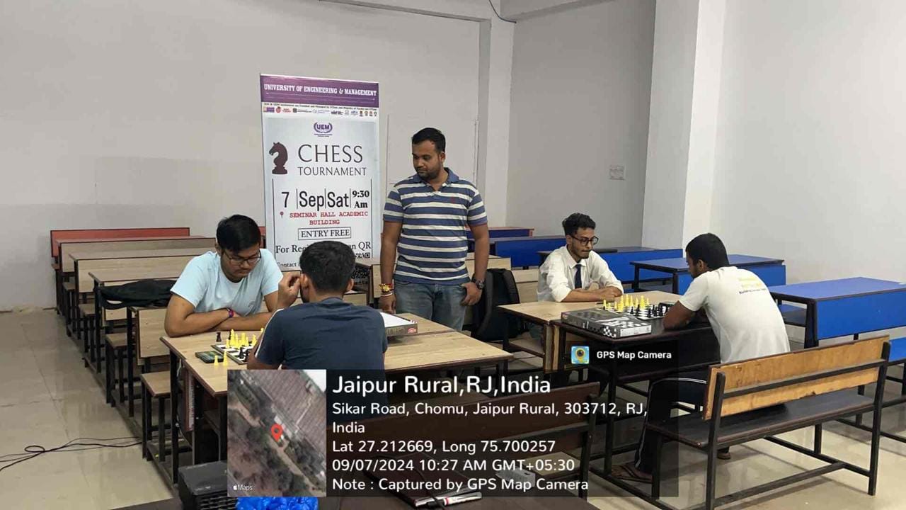 University of Engineering and Management Chomu held an inter-departmental chess competition as a highlight of Physiotherapy Week.