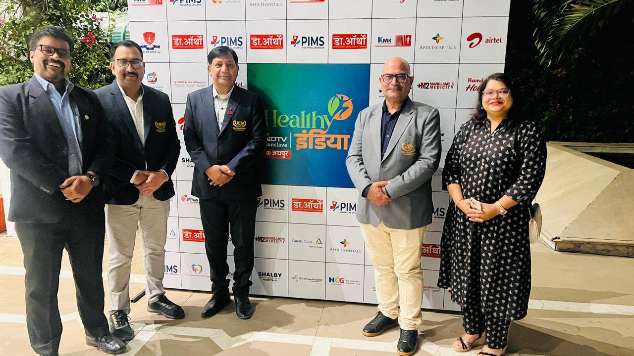 Healthy India - An NDTV Conclave at Hotel Clarks Amer was attended by delegates from the University of Engineering and Management, Jaipur.