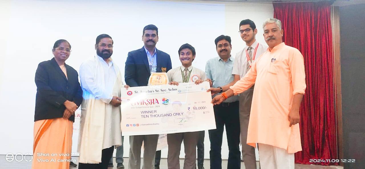 Prof. Ashutosh Gautam was invited as the Chief Guest at St. Anselm's School for the Inauguration of the Inter-School Science Quiz Competition.