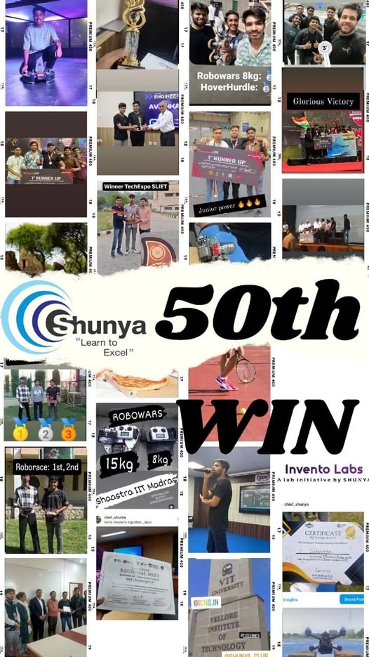 On 10th November-2024, Student of Shunya Student Chapter of University of Engineering Management jaipur has succesfully won 50 competition.