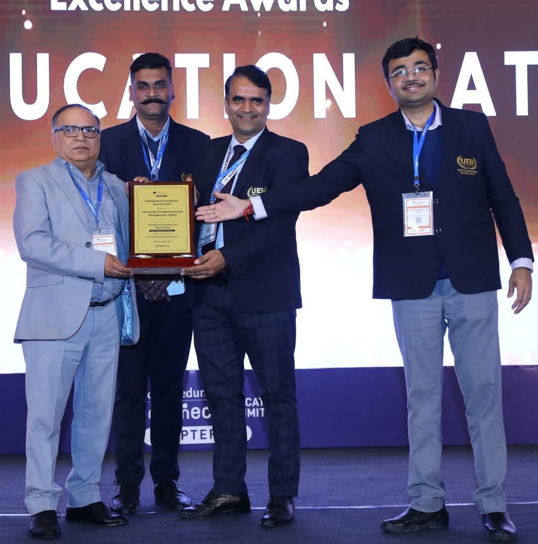 It was a great honor for us to receive the award of excellence in placements from Director of IIT Ropar, Professor Rajeev Ahuja.