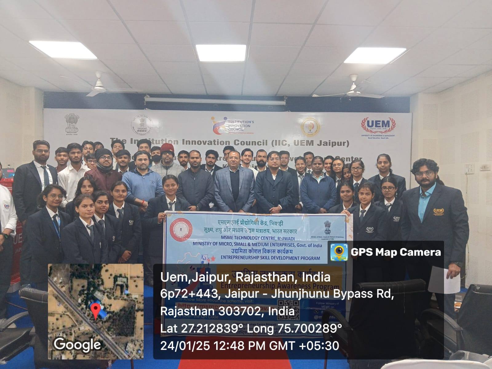 Interactive Workshop on Entrepreneurship Awareness Programme at UEM Jaipur.