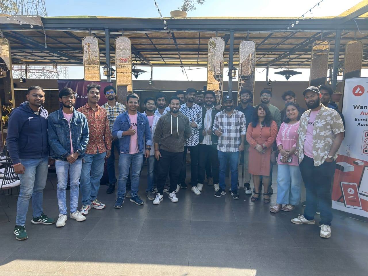 The AceHack team from UEM, Jaipur recently attended the Avalanche Meetup, where Web3 developers, startup founders, and blockchain enthusiasts came together to discuss the latest advancements in decentralized technology.