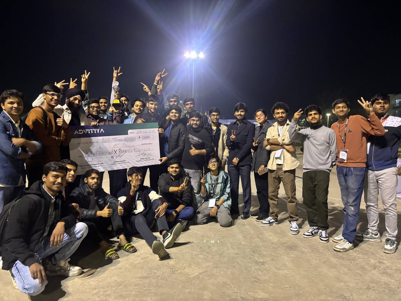 The University of Engineering and Management (UEM), Jaipur, proudly congratulates Team Pirates for their remarkable achievement at IIT Ropar's Advitiya Techfest 2025.
