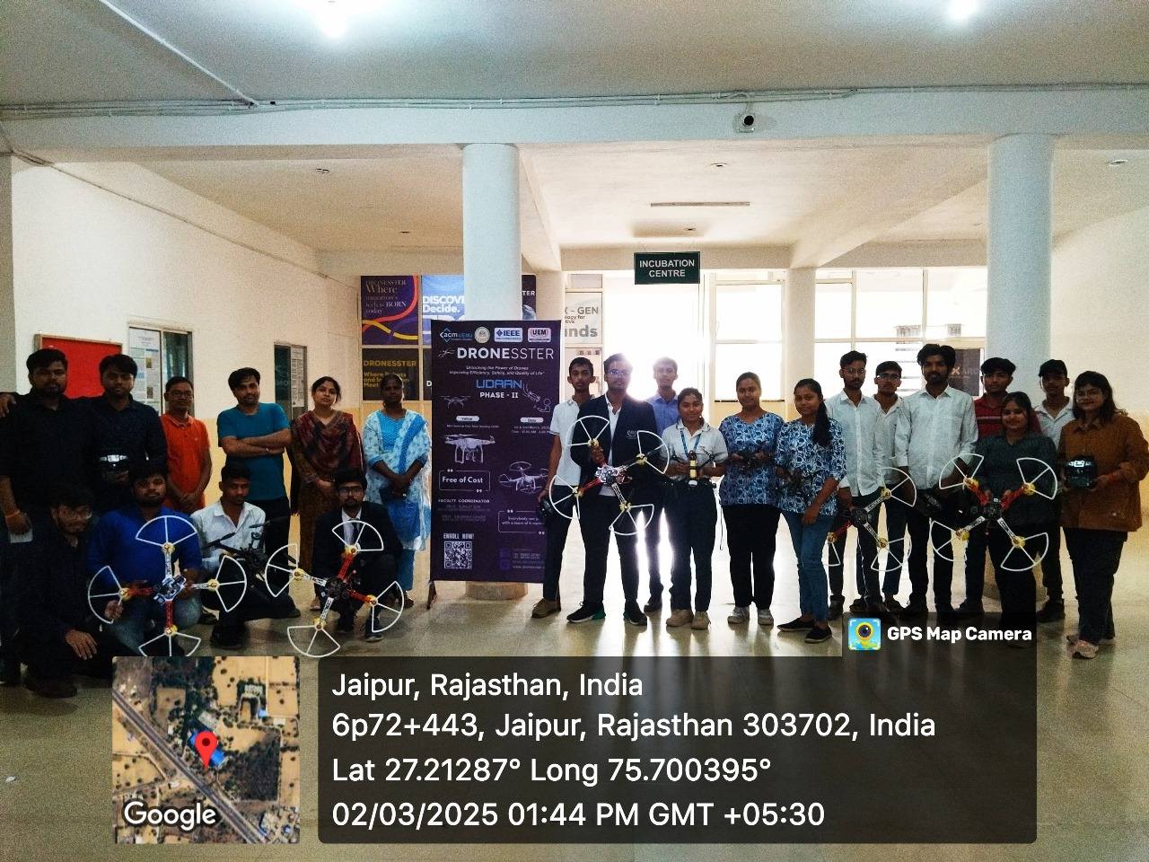 IEEE Student Chapter and ACM Student Chapter of University of Engineering and Management (UEM), Jaipur have jointly organized a 2 Day workshop on Mastering the art of drone flying "DRONE DISCOVERY WEEK Phase-II"