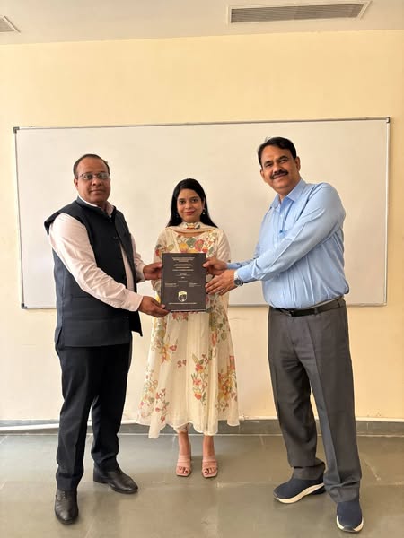 We are proud to share that Prof. Neha Kumari, esteemed faculty member in the Department of Computer Science & Engineering and Placement Coordinator at University of Engineering & Management (UEM), Jaipur, has successfully defended her Ph.D. dissertation on 30th April 2025.